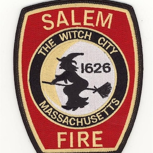 Massachusetts Salem Fire Department Patch Halloween Witch (5&quot;)