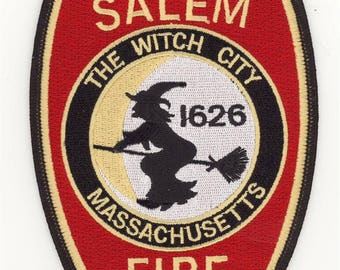 Massachusetts Salem Fire Department Patch Halloween Witch (5&quot;)
