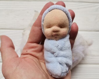boneca waldorf baby conto de 2 polegadas