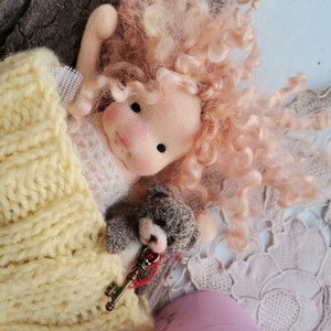 Organic Waldorf Doll: 6&quot; Tiny Cotton Cuddle Doll
