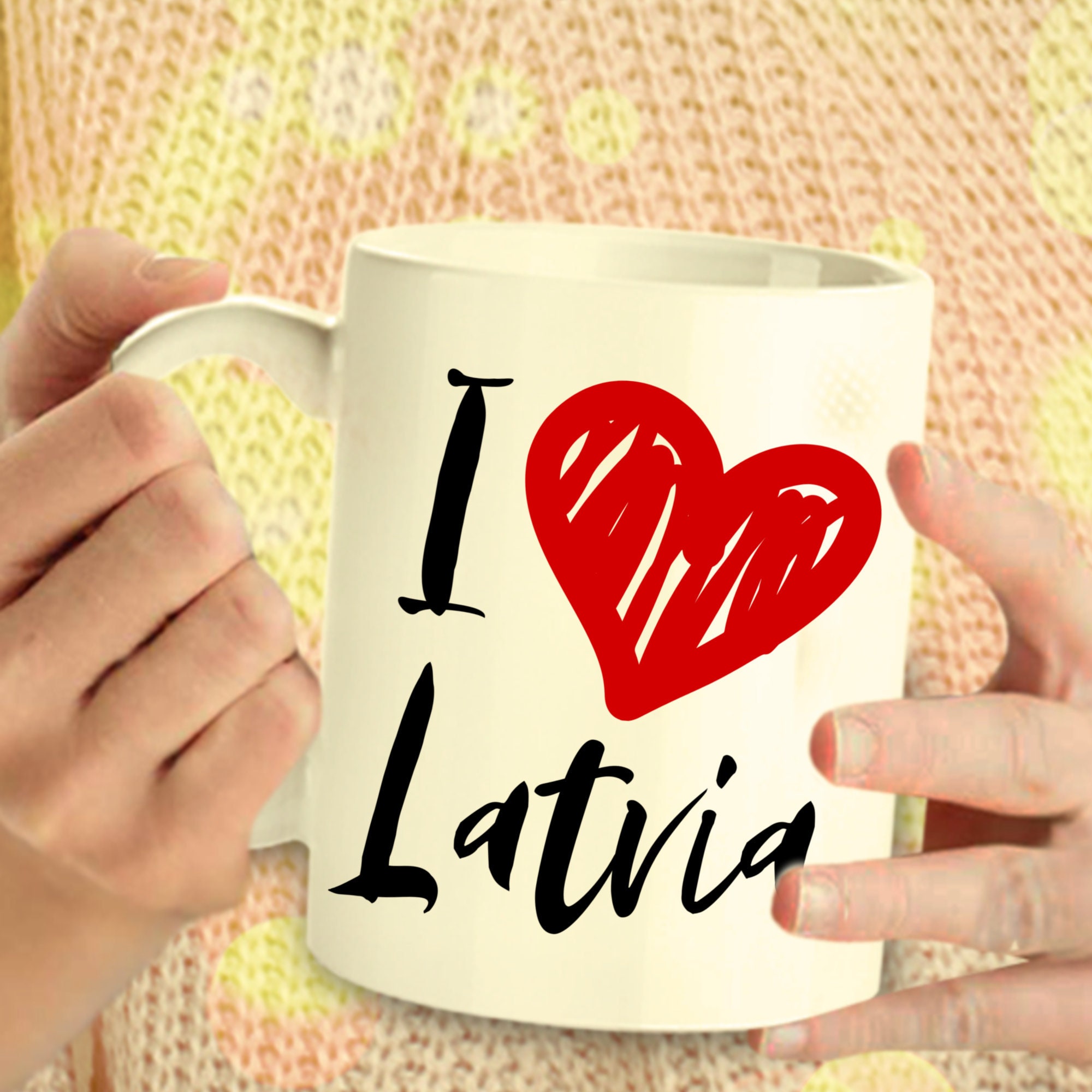 Latvia Love Gift Heart Latvia Mug Latvian Gifts For Etsy