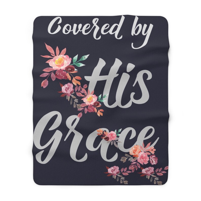 Covered by His Grace Throw Blanket Christian Gifts for Her Etsy