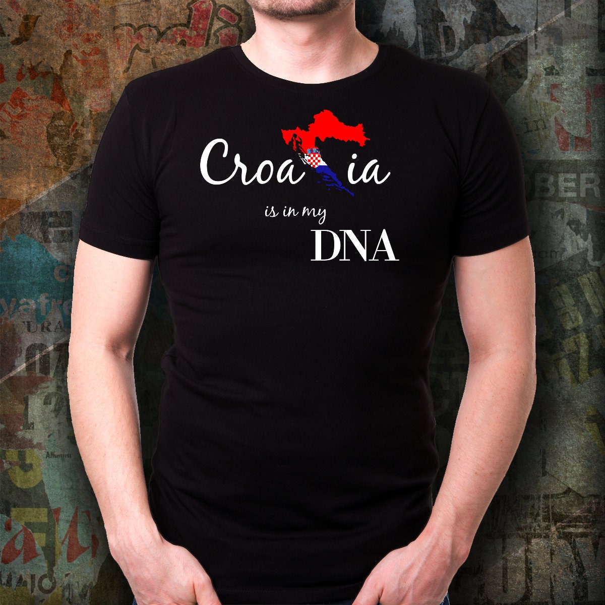 Croatia DNA Gifts Croatian T-shirt Croatia Tee Croatian - Etsy UK