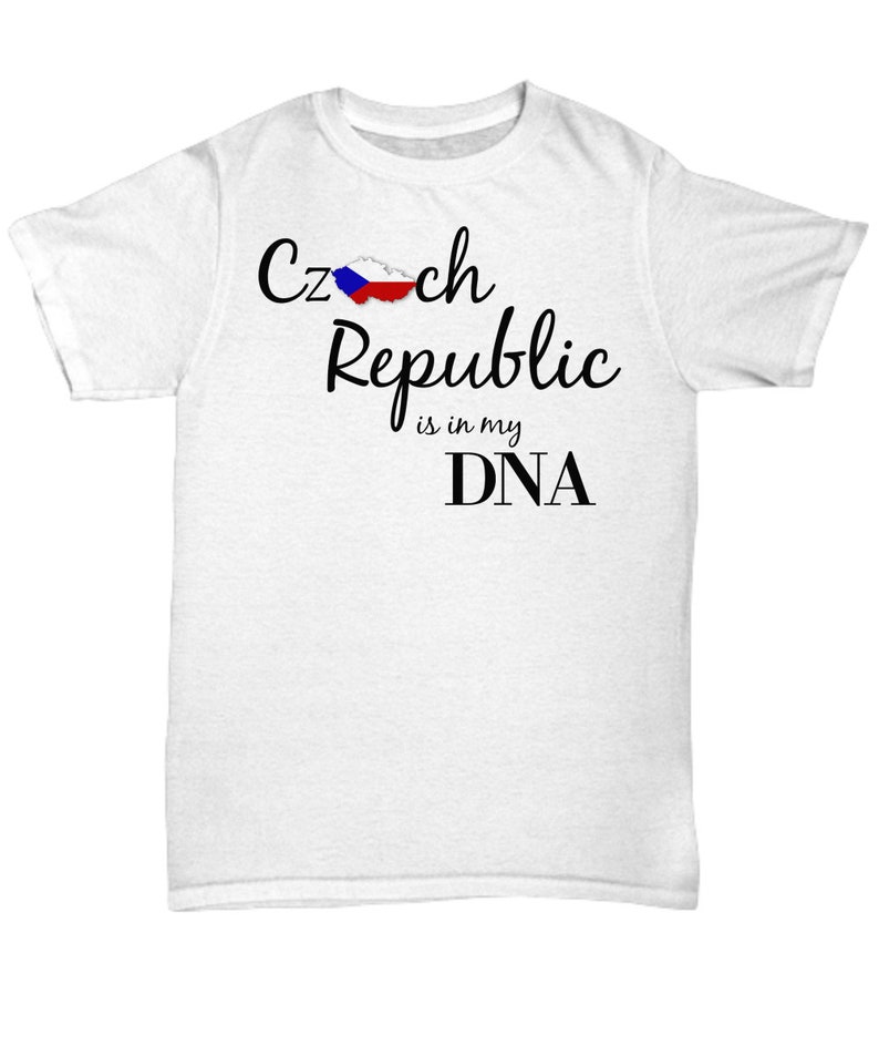 Czech Republic DNA Gifts Czech Gifts T-shirt Czech Roots - Etsy