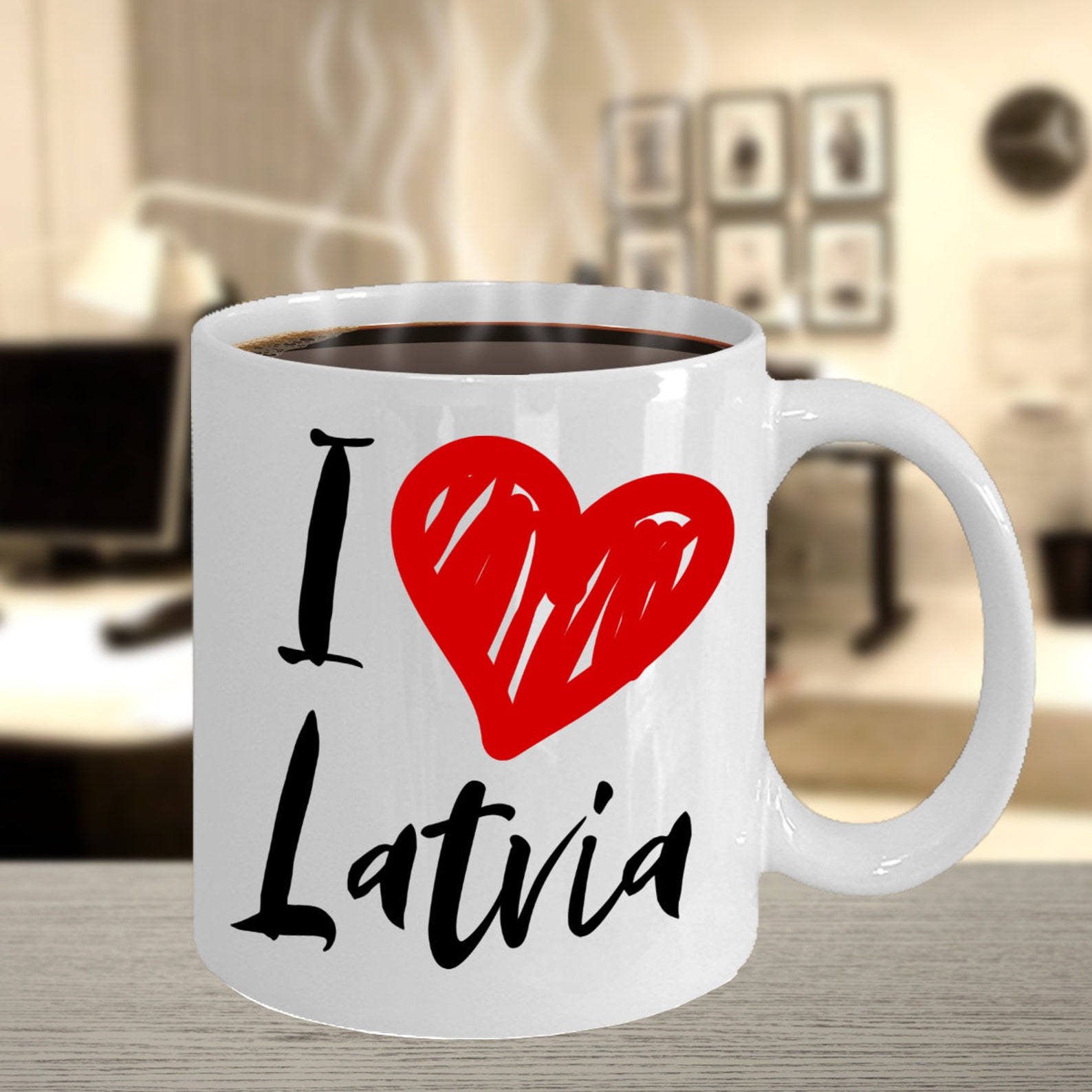 Latvia Love Gift Heart Latvia Mug Latvian Gifts for Etsy UK