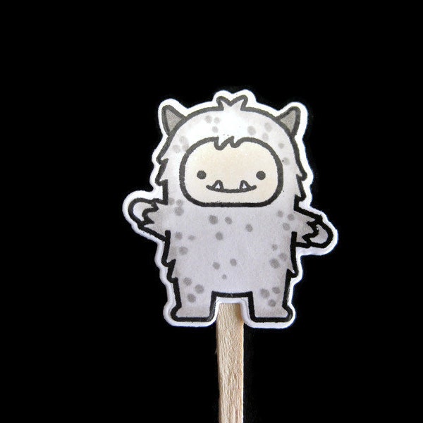 Yeti Cupcake Toppers Etsy