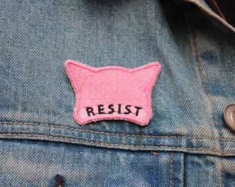 RESIST - Pink Pussy Hat - Feminist Patch - Girl Power- Women's March - Equal Rights - Human Rights - Feminism - Women's Rights - Girl Gift