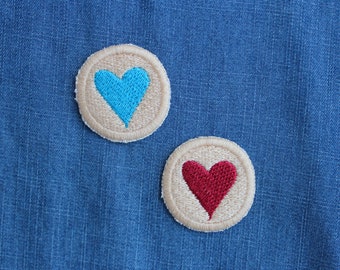 Little Hearts - Love Patch - Red Heart - Blue Heart