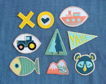 Children's Patch Set - Stocking Stuffer - Kids Patches - Animal Patches - Cute Animal Patch - Kids Backpack - Nature Patches -
