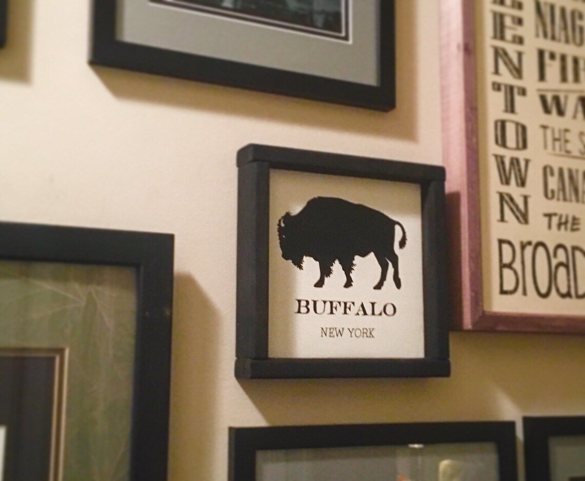 Buffalo State Sign Buffalo Sign Custom Wood Sign Buffalo Etsy