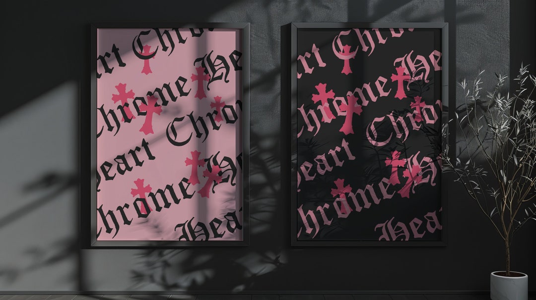Chrome Heart Two Set Pinkish Prints - Etsy