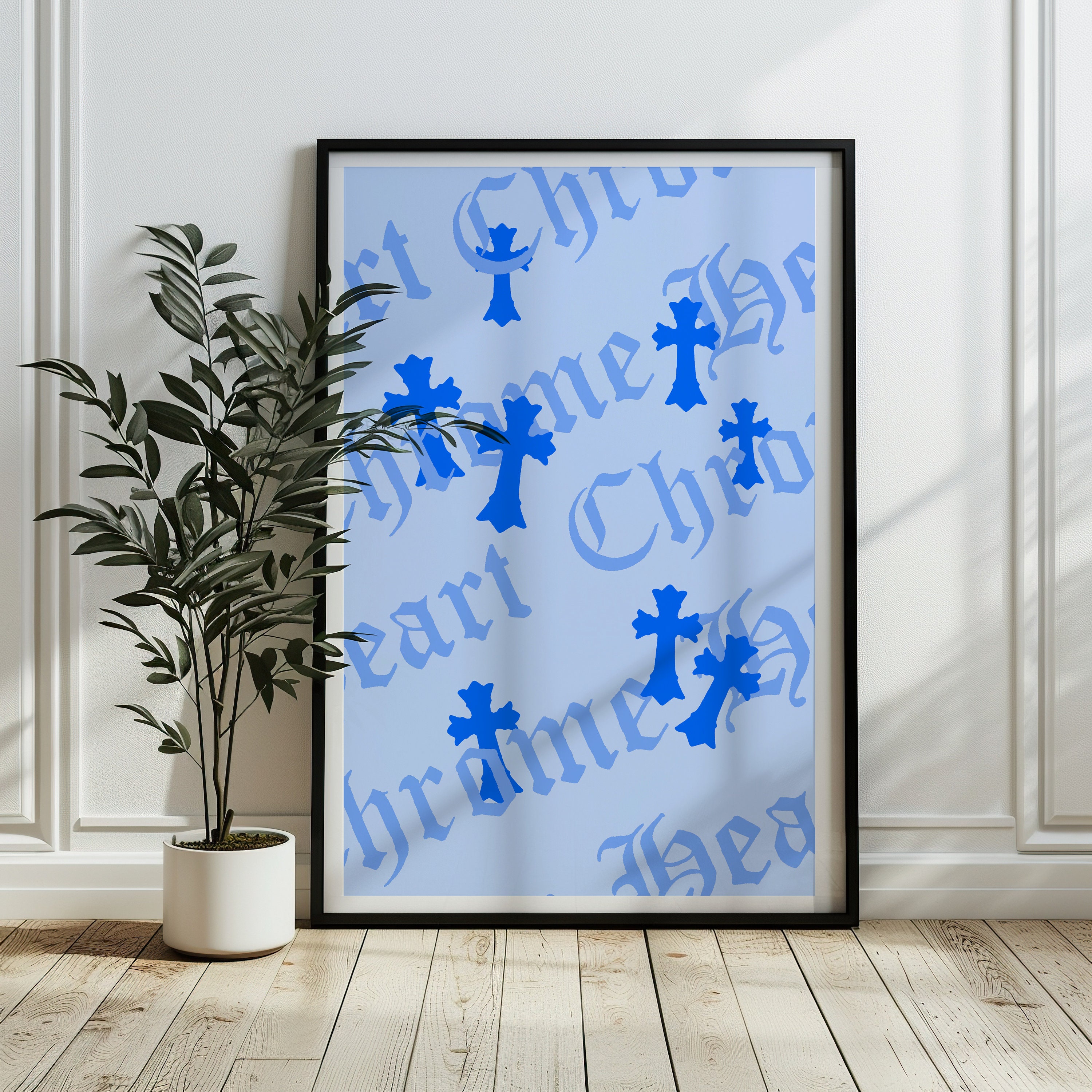Chrome Heart Blue Print - Etsy