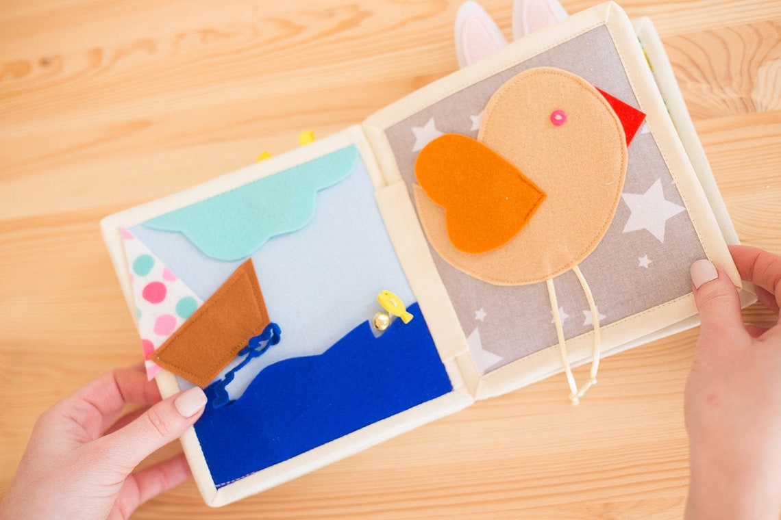 Fabric Activity Book PDF Pattern DIY Felt Quiet Book Soft Montessori