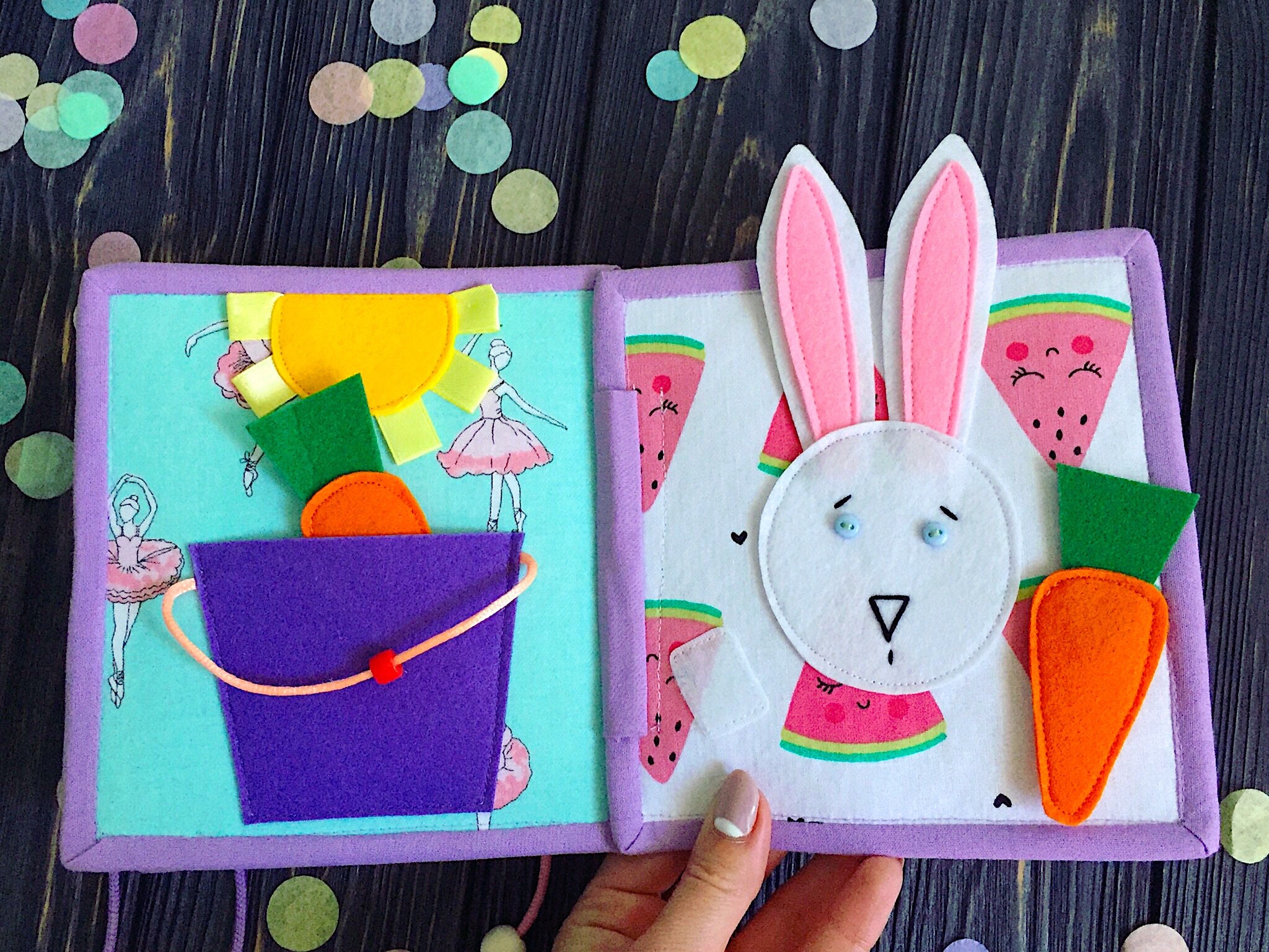 Fabric Activity Book PDF Pattern DIY Felt Quiet Book Soft Montessori