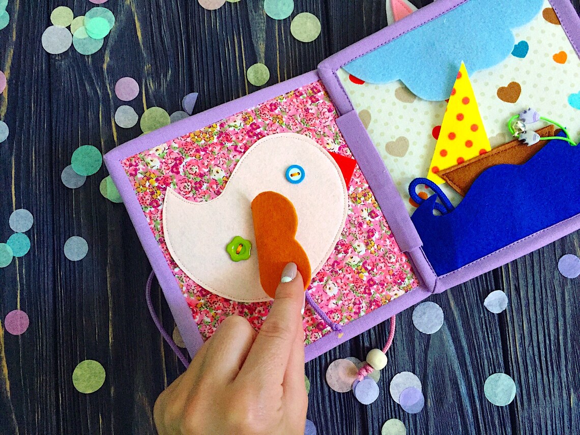 Fabric Activity Book PDF Pattern DIY Felt Quiet Book Soft Montessori