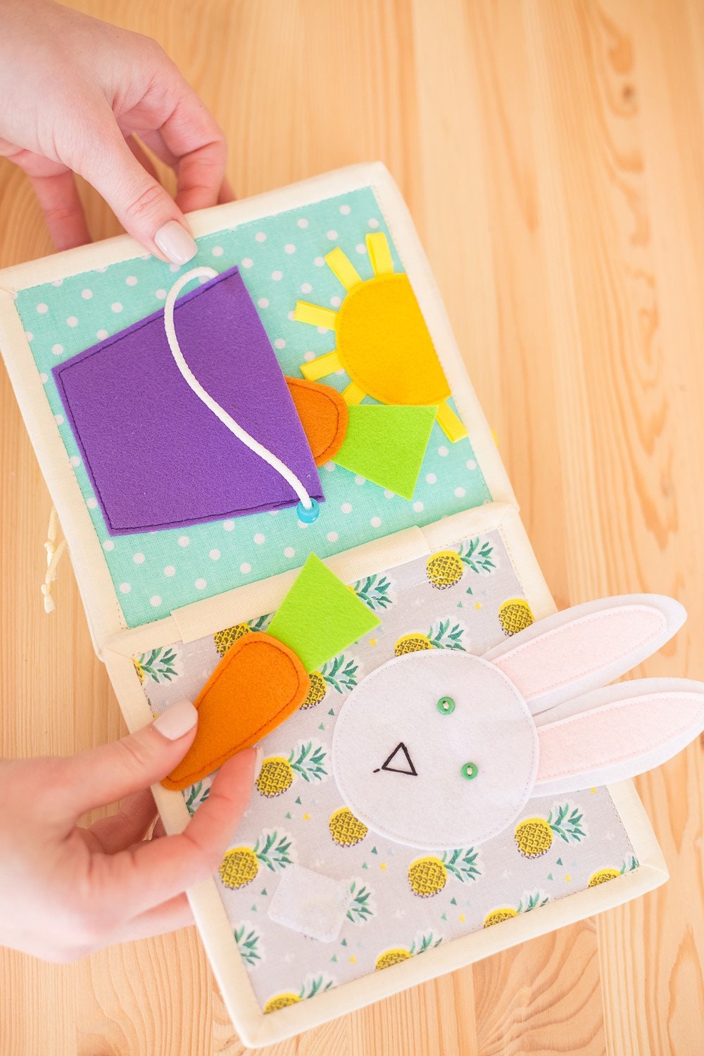 Fabric Activity Book PDF Pattern DIY Felt Quiet Book Soft Montessori