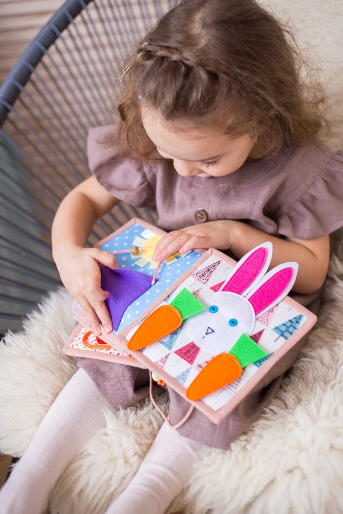 Fabric Activity Book PDF Pattern DIY Felt Quiet Book Soft Montessori