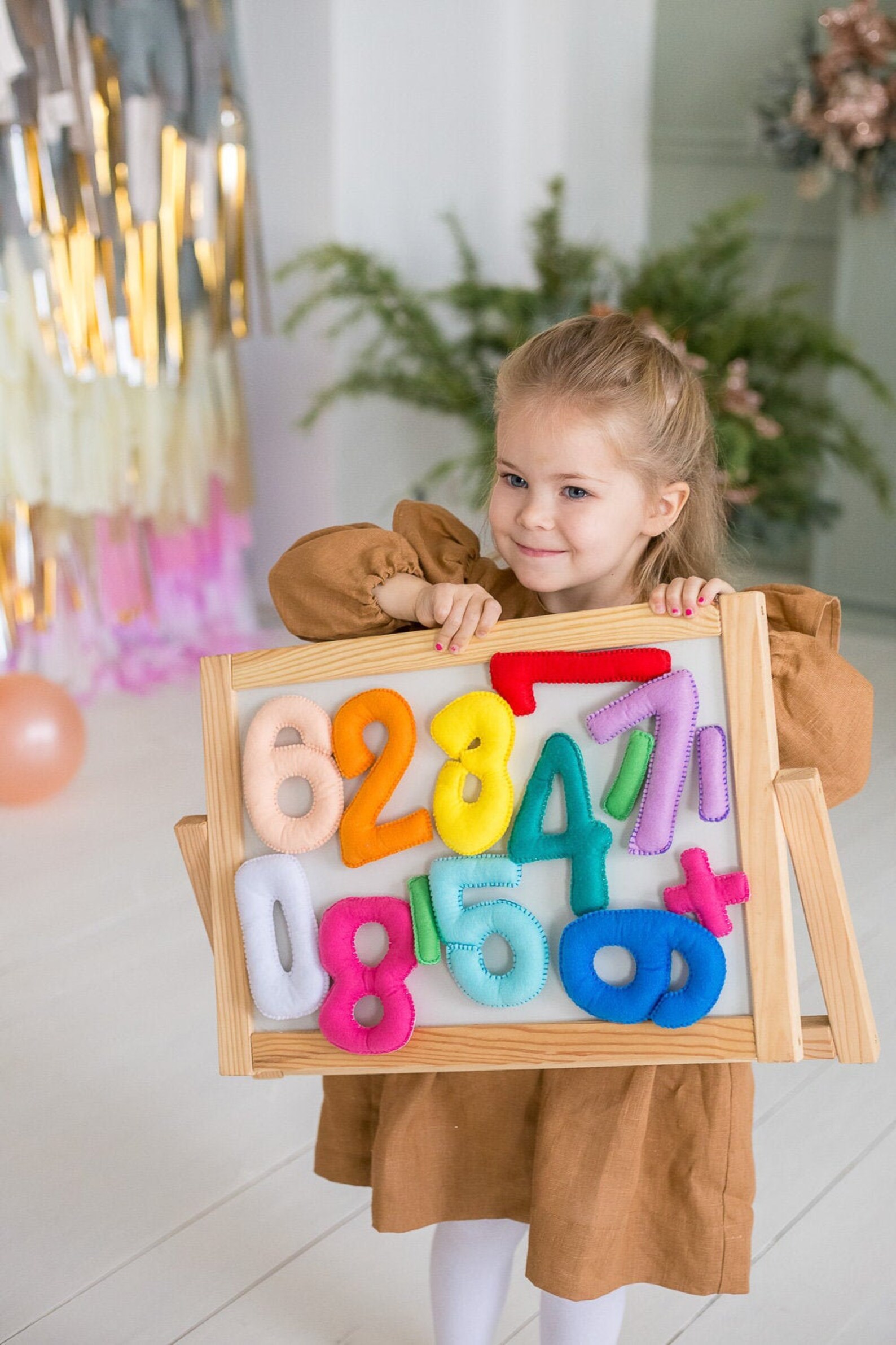 COLORFUL FELT NUMBERS counting game Baby toy for count Etsy