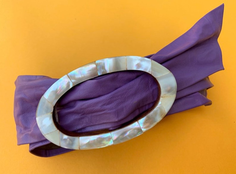 70s Leather Shell Belt