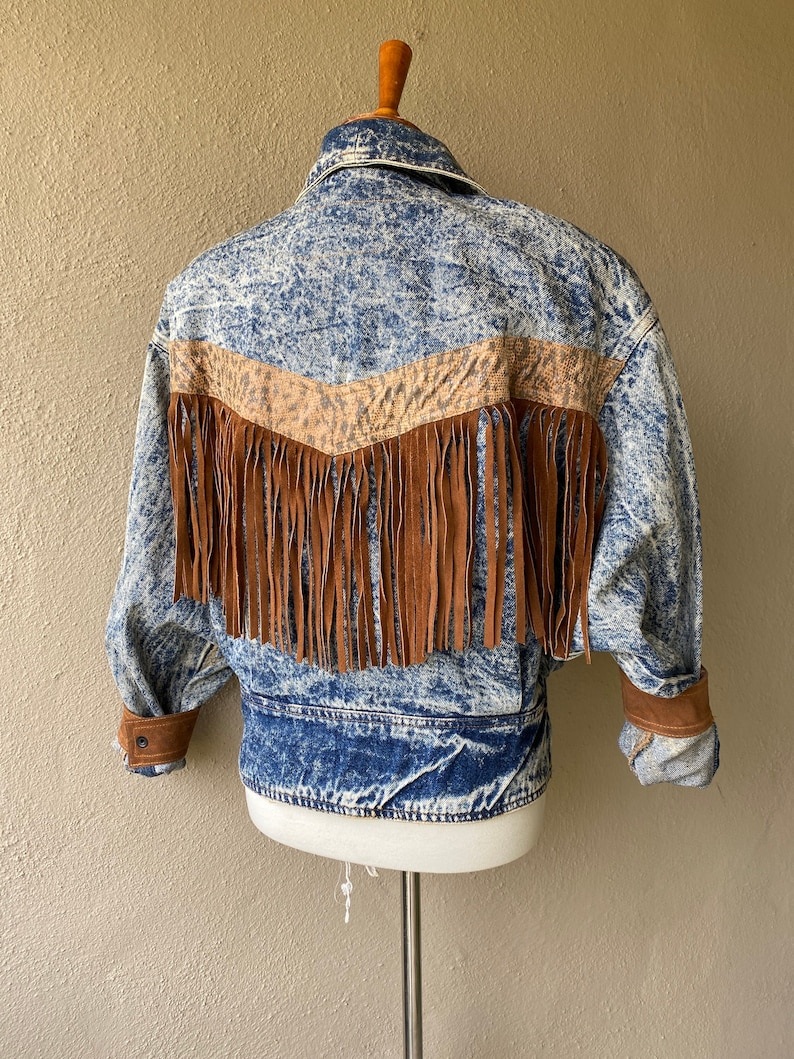 Denim Fringe Jacket image 8