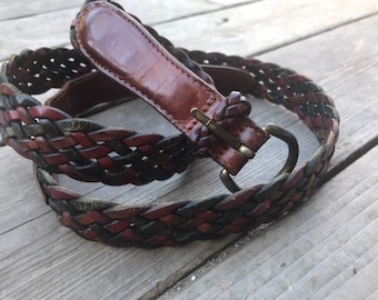 Vintage Boho Luxe Woven Leather Strip Wrap Around Belt - Etsy UK display picture 2