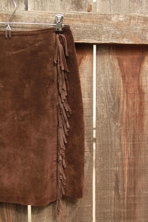 High Waisted Fringe Skirt - image 1