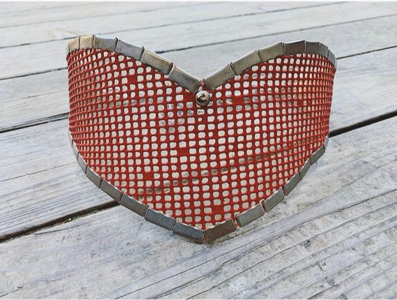 Red Mesh Metal Belt