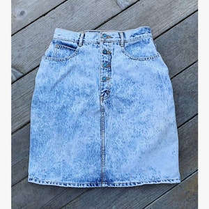 Acid Washed Denim Skirt