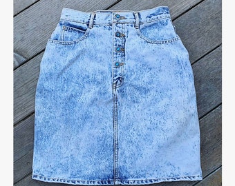 Acid Washed Denim Skirt