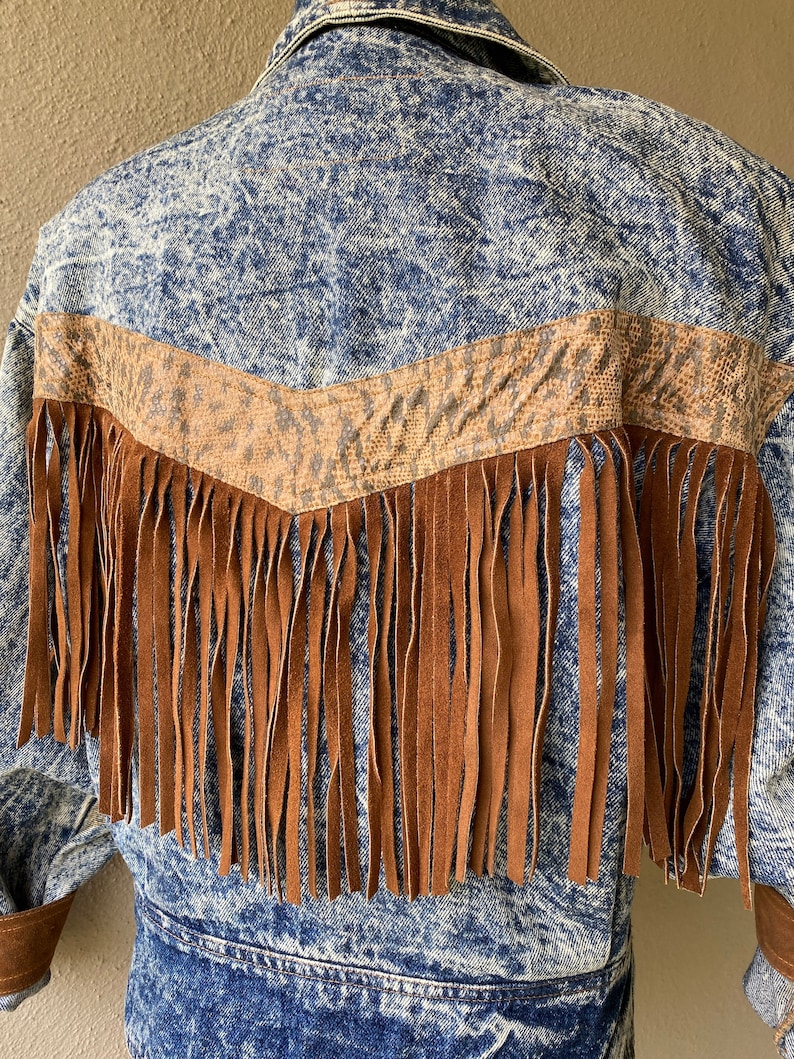 Denim Fringe Jacket image 5