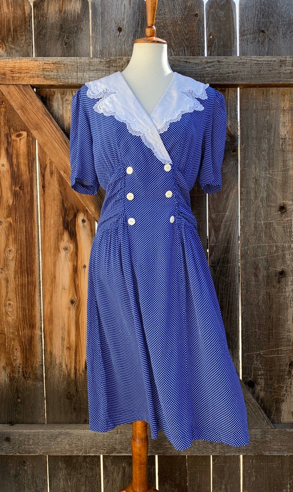 Blue Polkadot Dress