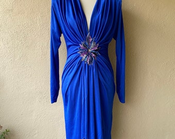 Royal Blue Plunge Dress