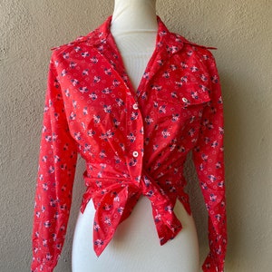 60s Floral Blouse