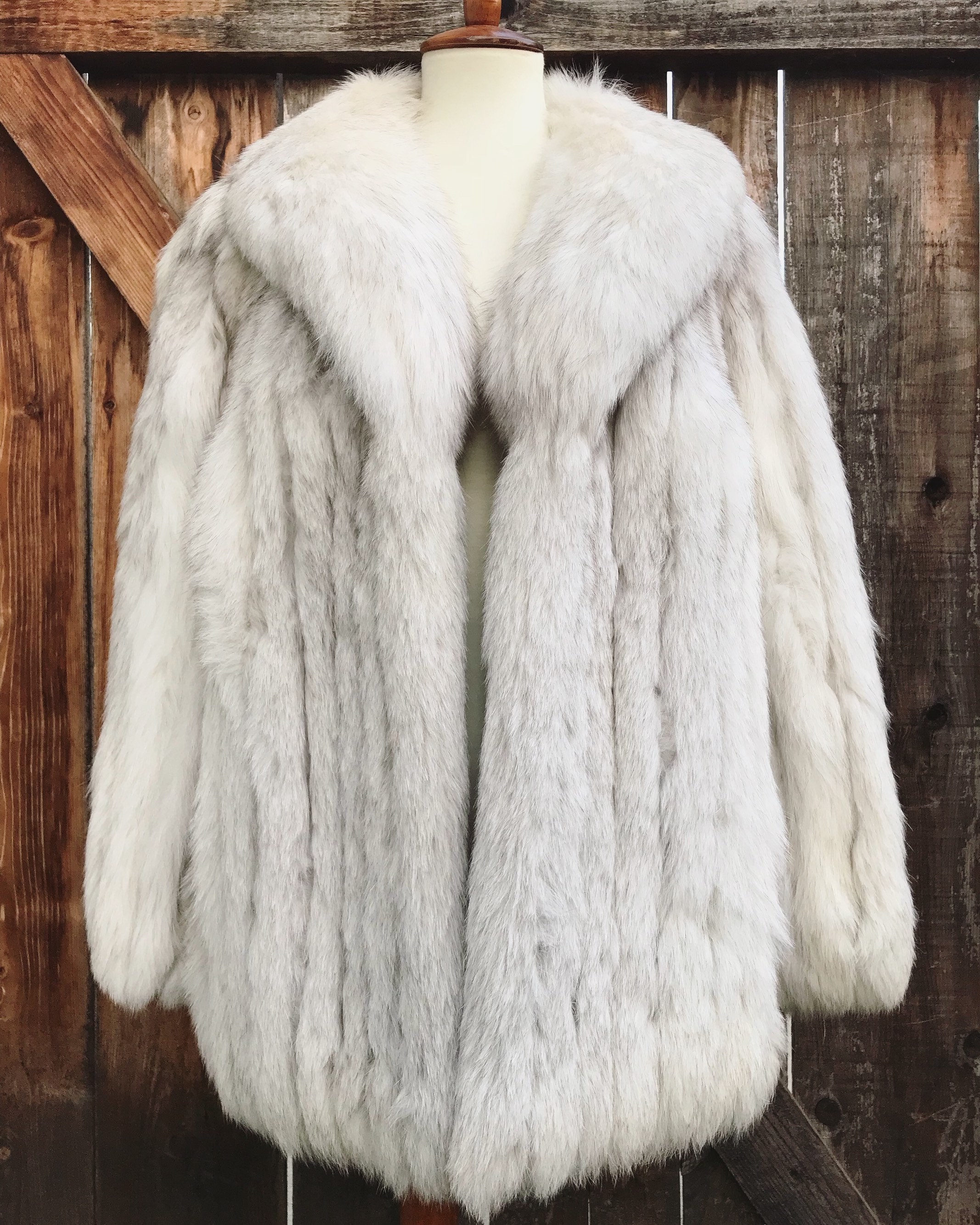 White Fox Fur Coat 