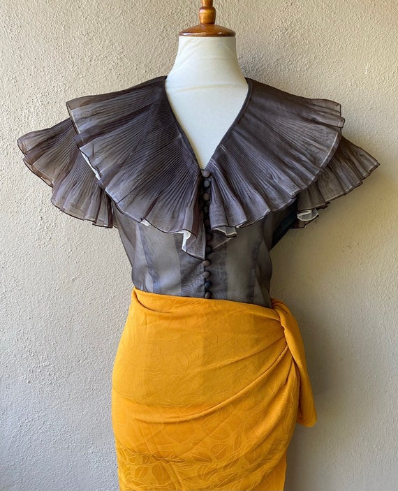 Sheer Pleated Top