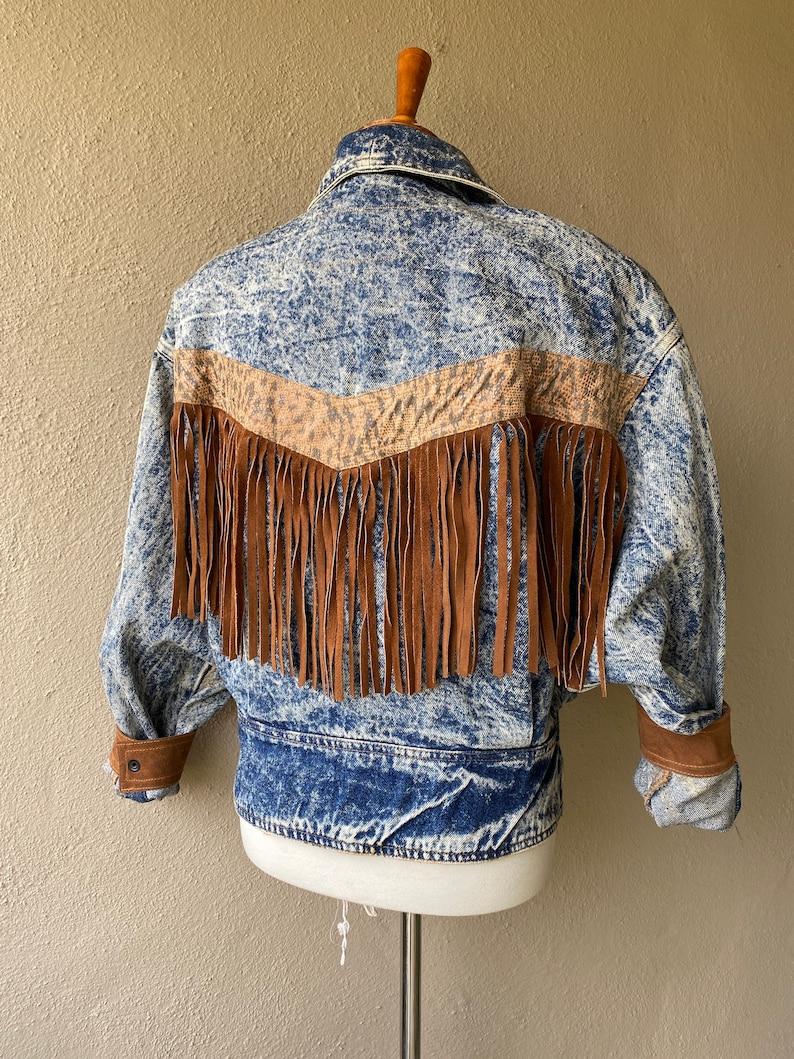 Denim Fringe Jacket image 4