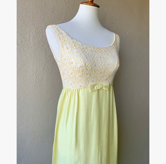 Yellow Bow Dress - image 3