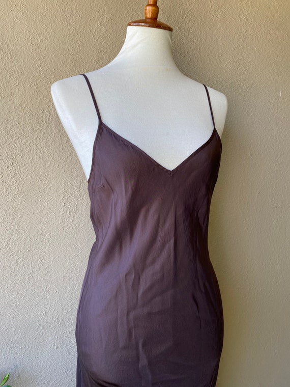 Chocolate Silk Dress - image 7