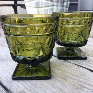 Vintage Green Goblets