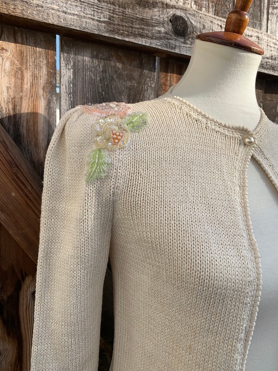 Beaded Shoulder Cardigan