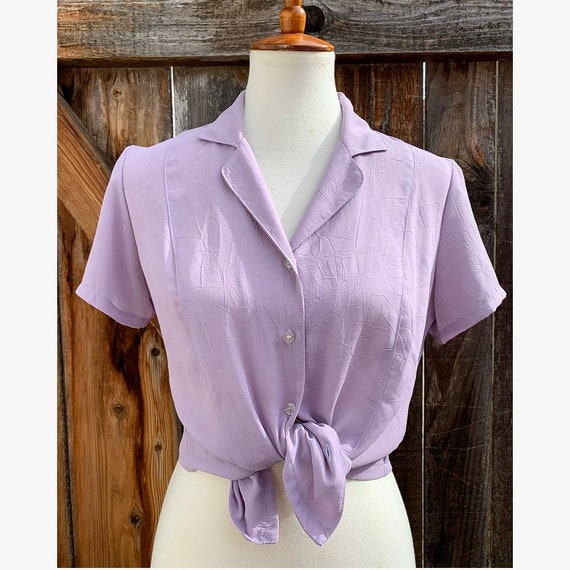 sheer lavender top