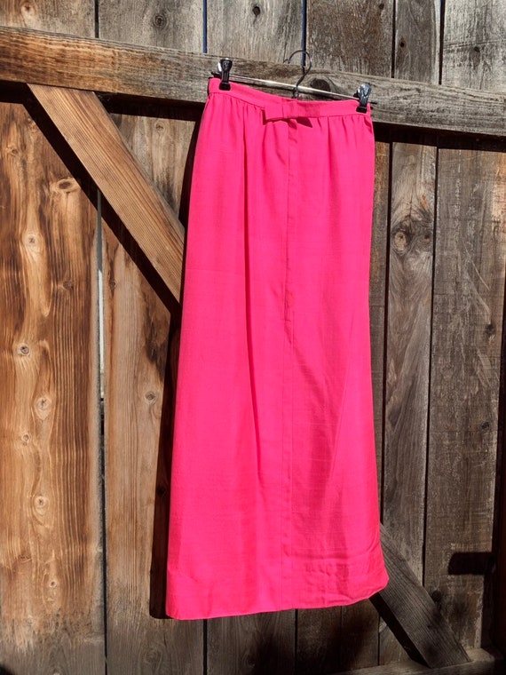 Hot Pink High Waisted Skirt - image 3