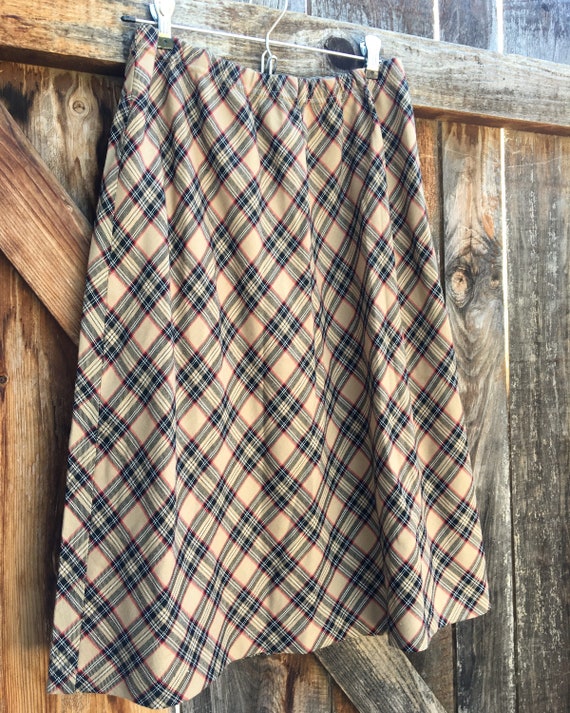 60s Plaid Skirt
