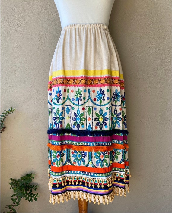 Vintage Embroidered Skirt - image 1