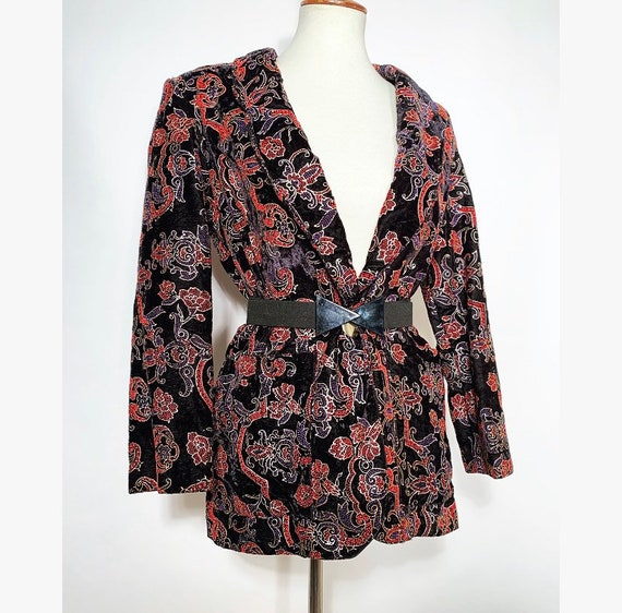 Metallic Floral Blazer - image 2