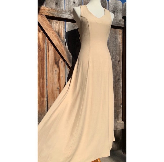 beige color maxi dress Arwen Maxi Dress Natural / S