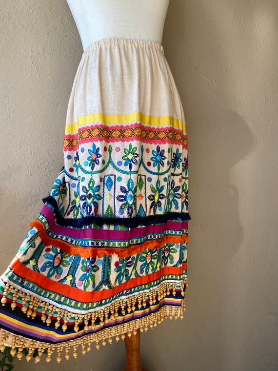 Vintage Embroidered Skirt - image 2