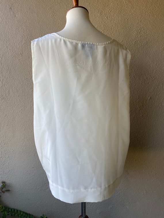 Soft Georgette Layered Tunic in Ivory main image 0