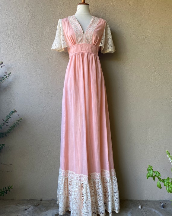 Vintage Lace Fairytale Dress - Muted Pink, Size S - Etsy