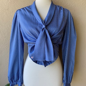Blue Polkadot Top